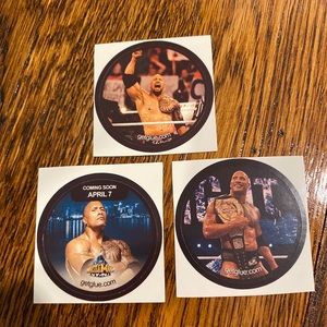 Rare WWE Stickers - The Rock dwayne johnson wrestling get glue getglue sticker
